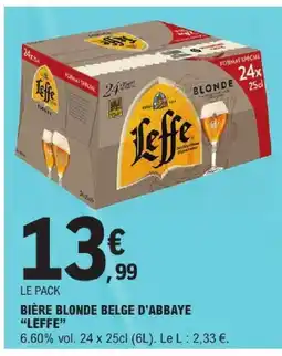 E.Leclerc Leffe bière blonde belge d'abbaye offre