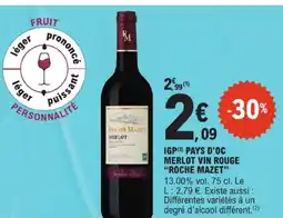 E.Leclerc Roche mazet igp pays d'oc merlot vin rouge offre