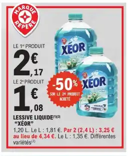 E.Leclerc Xéor lessive liquide offre