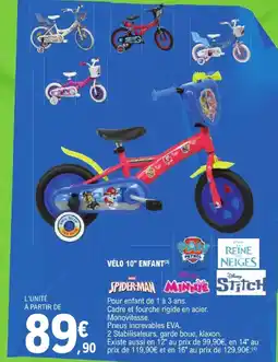 E.Leclerc Paw patrol vélo 10 enfant offre
