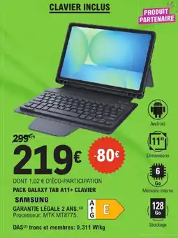 E.Leclerc Samsung pack galaxy tab a11+ clavier offre