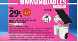 E.Leclerc Scs sentinel caméra de surveillance solaire rotative extérieure offre