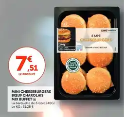 Utile MIX BUFFET Mini cheeseburgers bœuf charolais offre