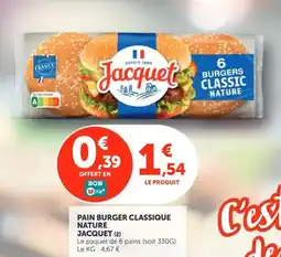 Utile JACQUET Pain burger classique nature offre