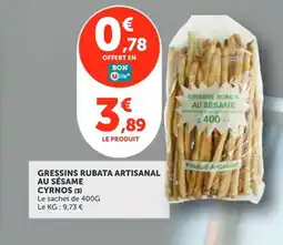 Utile CYRNOS Gressins rubata artisanal au sésame offre