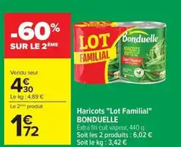 Carrefour Drive BONDUELL Haricots Lot Familial offre
