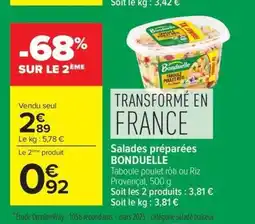 Carrefour Drive BONDUELLE Salades préparées offre