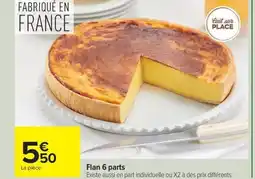 Carrefour Drive Flan 6 parts offre