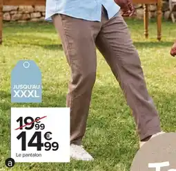 Carrefour Drive Pantalon chino lin homme offre