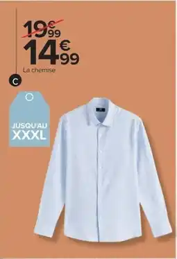 Carrefour Drive Chemise en lin uni homme offre
