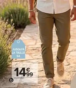 Carrefour Drive Pantalon chino homme offre