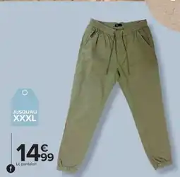 Carrefour Drive Pantalon jogger homme offre