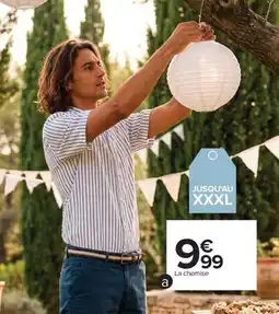 Carrefour Drive Chemise rayure coton léger homme offre