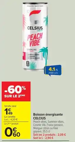 Carrefour Drive CELSIUS Boisson énergisante offre
