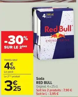 Carrefour Drive RED BULL Soda offre