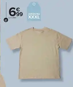 Carrefour Drive T shirt manches courtes col rond uni homme offre