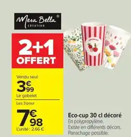 Carrefour Drive Eco-cup décoré offre