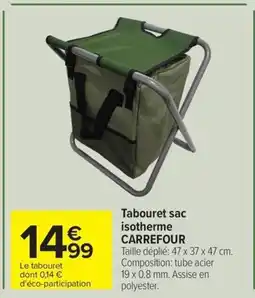 Carrefour Drive CARREFOUR Tabouret sac isotherme offre