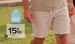 Carrefour Drive Bermuda jogger rayures en lin homme Homme Dessus, doublure et première en cuir. Semelle offre