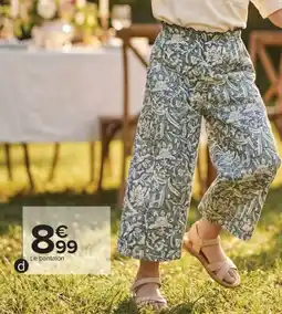 Carrefour Drive Pantalon vert clair fille offre