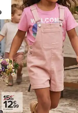 Carrefour Drive Salopette short fille offre