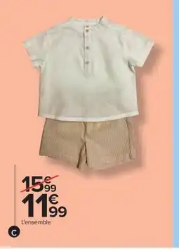 Carrefour Drive Ensemble bébé garçon offre