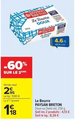 Carrefour Drive PAYSAN BRETON Le Beurre offre