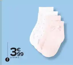 Carrefour Drive Chaussettes cérémonie bébé offre