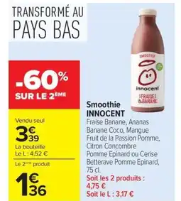 Carrefour Drive INNOCENT Smoothie offre