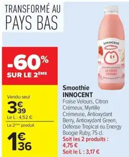 Carrefour Drive INNOCENT Smoothie offre