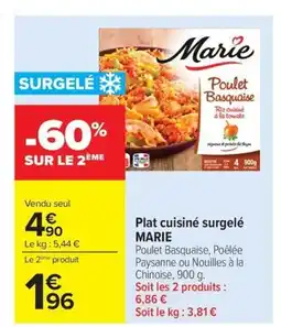 Carrefour Drive MARIE Plat cuisiné surgelé offre