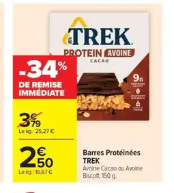Carrefour Drive TREK Barres Protéinées offre