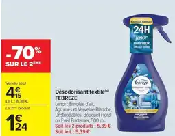 Carrefour Drive FEBREZE Désodorisant textile offre