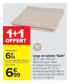 Carrefour Drive Linge de toilette Bath offre