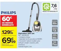 Carrefour Drive PHILIPS Aspirateur sans sac offre