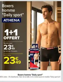 Carrefour Drive ATHENA Boxers homme Daily sport offre