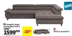 Conforama Canapé d'angle convertible Twin 2 offre