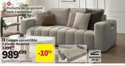 Conforama Canapé convertible 3 places Maxence offre