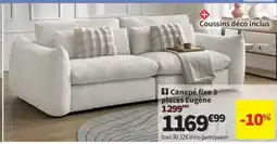 Conforama Canapé fixe 3 places Eugène offre