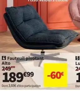 Conforama Fauteuil pivotant Alto offre