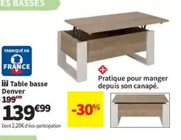 Conforama Table basse Denver offre