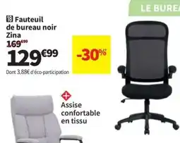 Conforama Fauteuil de bureau noir offre
