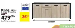 Conforama Buffet 4 portes 1 tiroir Brooklyn offre