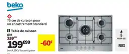 Conforama BEKO Table de cuisson gaz offre