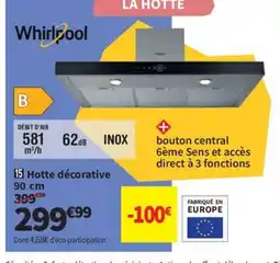 Conforama WHIRLPOOL Hotte décorative offre