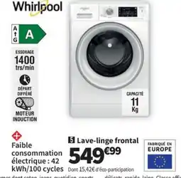 Conforama WHIRLPOOL Lave-linge frontal offre