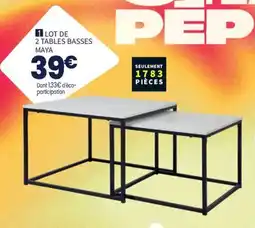 Conforama Lot de 2 tables basses maya offre