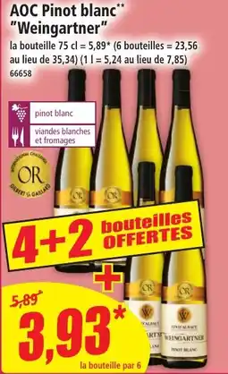 Norma AOC Pinot blanc Weingartner offre