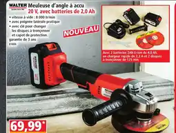 Norma WALTER Meuleuse d'angle à accu offre