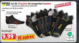 Norma TOPTEX Lot de 10 paires de socquettes homme offre